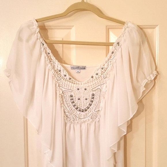 Moa Moa Embroided Bodice Blouse - Picture 10 of 14